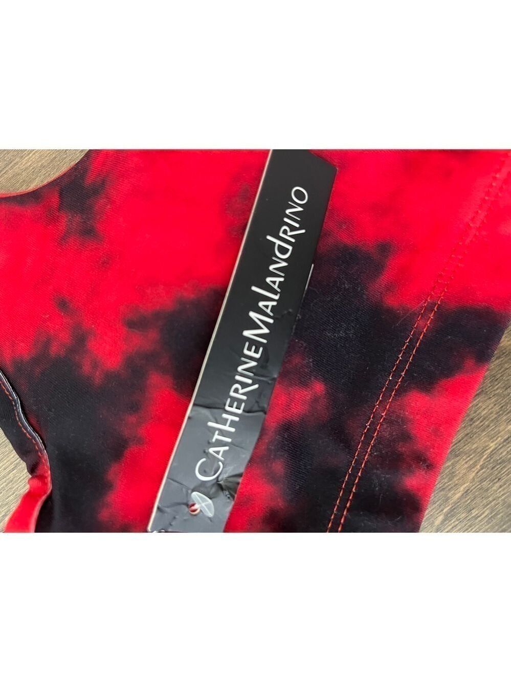 Catherine Malandrino Sports Bra, Color Red and Black, Size Small - Picture 2 of 5